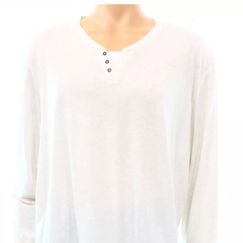 Alfani long-sleeve split crewneck ivory - Picture 5 of 16